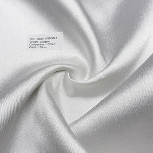 Tela de satén nupcial de calidad de Taiwán 220GSM, 150cm de ancho, 100% poliéster, <span class=keywords><strong>Material</strong></span> de vestido de novia para vestidos - Product Image 1