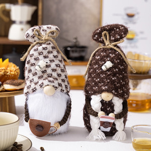 Howe Bay Kitchen Goblin Adornos <span class=keywords><strong>Bar</strong></span> Decoración Café sueco Muñeca sin rostro Suministros promocionales para fiestas Enanos Café de felpa - Product Image 1