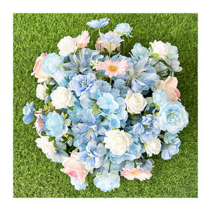 ลูกบอลดอกไม้ประดิษฐ์แสนโรแมนติก สีฟ้าไฮเดรนเยีย สีขาวกุหลาบ สีชมพูเดซี่แอฟริกัน จัดแต่งแบบผสมผสาน สำหรับตกแต่งงานแต่งงาน - Product Image 5