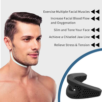 Balle de mastication portable en silicone antibactérienne Beautyfountain pour l'entraînement et le tonification des muscles faciaux et de la mâchoire