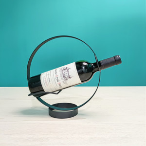 Présentoir métallique rond de Table pour <span class=keywords><strong>vin</strong></span>, 4 pièces, support de rangement du <span class=keywords><strong>vin</strong></span>, pour <span class=keywords><strong>bouteille</strong></span> unique, comptoir - Product Image 2