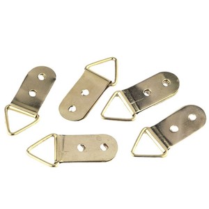 Brass Picture Frame Hanging Hooks Gold Plated Rectangle Double Hole For Wall <b>Door</b> Mounting - Product Image 2