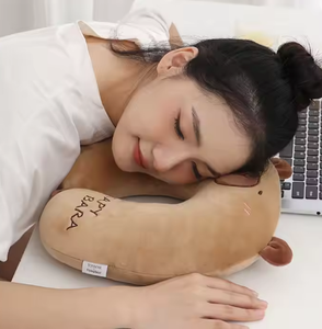 Almohada en forma de U de dibujos animados, almohada de cuello Kapipala, almohada de deformación de partículas de espuma, almohada de cuello multifuncional, almohada de siesta de oficina - Product Image 4