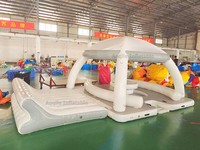 Île flottante gonflable personnalisée en usine Yacht Pad Dock Plate-forme Lounge