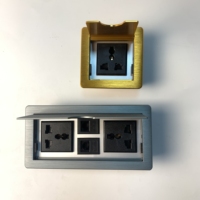 Boîte de prise escamotable en alliage de zinc, prix avantageux, pour mobilier de bureau, vente en gros, utilisable dans les bureaux et les tables d'ordinateur, prise 230V