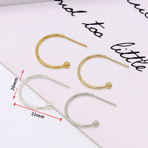C-Shaped <b>Earrings</b> Zinc Alloy 18K Gold Plated S925 Silver Needle Unisex Fashion <b>Cuff</b> <b>Earrings</b> - Product Image 2