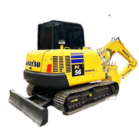 Mini-excavatrice Komatsu PC56MR 5T 2023 d'occasion, durable, fabriquée au Japon, à vendre, avec moteur et pompe principaux