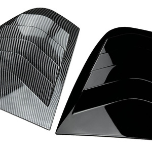 BMW 3 Series F30 Louvered <b>Window</b> <b>Decals</b> Piano Black Carbon Fiber ABS Adhesive Body Stickers 2013-2019 - Product Image 4