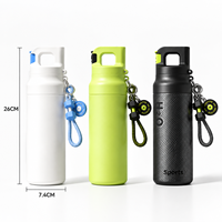 Bouteille d'eau sport en acier inoxydable avec logo personnalisé, tasse de voyage isotherme sous vide avec couvercle à ouverture rapide pour activités de plein air et fitness, vente en gros