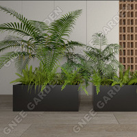 Jardinières en métal personnalisées, grande jardinière d'extérieur, jardinière rectangulaire en tôle d'acier corten