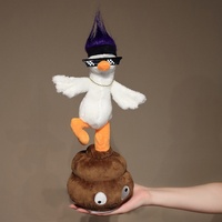 Vente en gros de jouets électriques amusants et originaux, oie volante qui marche sur des excréments, jouet en peluche chantant et tournant, poupée en peluche enregistrable