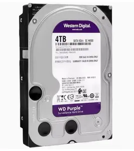 Wes pola Data WD40PURZ 3.5 inci SATA 4TB, Disk ungu, Desktop 4T, pemantauan Hard Drive baru