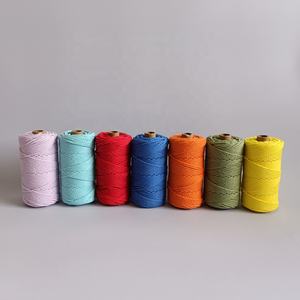 Prêt à expédier torsadé 1/6 '3MM Makrame Hilo cordon macramé corde de coton - Product Image 5