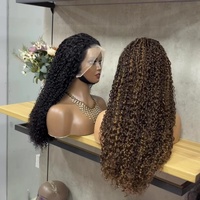 GUARNATEEHAIR SDD para Cabello Rizado 13*4, Cabello Humano Virgen Vietnamita 100% de Doble Trama, Peluca de Lujo con Encaje Transparente
