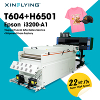Grosir A1 60cm Roll Dtf Printer dapat menginstal I3200 Xp600 4 kepala 24 "Eps Dtf Printer mesin cetak dengan Shaker