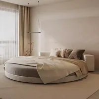 DUTRIEUX Cadre de lit double italien, design moderne et minimaliste, en bois de bouleau massif, sûr, style européen, mobilier de maison