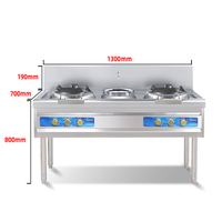 Équipement de cuisine en acier inoxydable de brûleur de cuisinière de Wok de gaz chinois à haute pression pour la cuisson de Wok sur des tables de cuisson