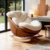Fauteuil à bascule papillon de style italien, minimaliste et moderne, chaise longue pour le salon ou le balcon