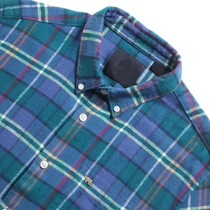 OEM Design Printing Men'S Check Custom Plaid Flannel Button Up Shirts Unisex