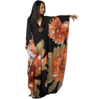 Robe Kaftan Longue Grande Taille en Polyester Imprimé Animal Vintage, Tissée à la Main, Ample et Légère, Idéale pour la Plage et les Vacances