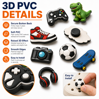 Breloques personnalisées en PVC pour chaussures de sport, motifs basketball, football, manette de jeu, accessoires athlétiques pour sabots