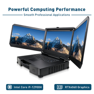 Estación de Trabajo Móvil Resistente con IA, I9-12900H, GPU RTX4060, 8GB GDDR6, Pantalla Triple, 32GB de RAM Expandible, 1TB SSD Industrial RTX406 - Product Image 5