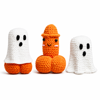 GatherWorks Vente en gros de poupées citrouilles au crochet faites à la main, Ornement Amigurumi pour Halloween et Noël, Décoration cadeau originale