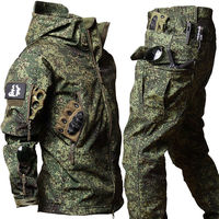 Veste d'hiver camouflage à capuche souple avec fermeture éclair pour la chasse, la randonnée en montagne, uniforme tactique imperméable pour homme