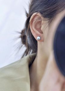 Xinfly New Model 2024 Woman <b>Blue</b> Pearl Akoya 18k Real Gold Fine Jewelry <b>Stud</b> <b>Earring</b> - Product Image 5