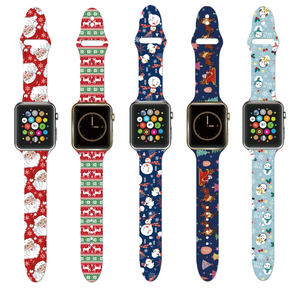 Paquete de 5 correas de reloj de aleación de lujo, impermeables y duraderas, con estampado navideño, de repuesto para la serie de relojes 8 <span class=keywords><strong>SE</strong></span> - Product Image 1