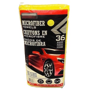 Paquete de 36 Toallas de Microfibra para Automóviles de 40*40cm, Ecológicas, Reutilizables, para Pulir y Detallar Autos, de Secado Rápido - Product Image 1