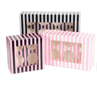 Scatole per Cupcake in Cartone Bianco Ecologico, Personalizzabili con Finestra, Vendita all'Ingrosso