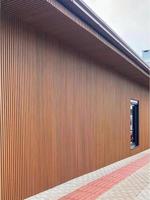 Panneau mural extérieur en WPC, imperméable, résistant aux UV, revêtement mural extérieur, composite bois-plastique, décoration de façade pour jardin, villa