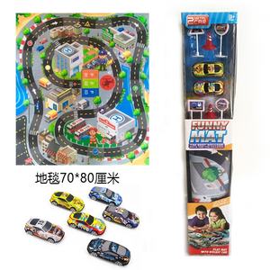 EPT Offre spéciale <span class=keywords><strong>tapis</strong></span> de <span class=keywords><strong>jeu</strong></span> en tissu pour enfants avec 2 voitures en métal et panneau routier <span class=keywords><strong>tapis</strong></span> de <span class=keywords><strong>jeu</strong></span> <span class=keywords><strong>tapis</strong></span> de <span class=keywords><strong>jeu</strong></span> - Product Image 2