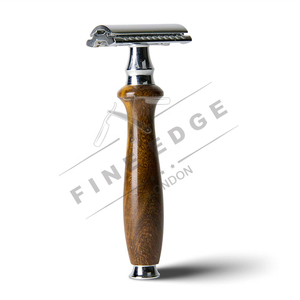 Classic Men's Plastic-Free Safety <b>Razor</b> with Wooden Handle for Bikini Body <b>Head</b> Leg Armpit Shaving - Product Image 4
