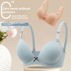 Sujetador sin aros <span class=keywords><strong>de</strong></span> una pieza con soporte suave y sin costuras para mujer, pechos pequeños, espalda hermosa, sensación desnuda fina, íntimos transfronterizos - Product Image 4