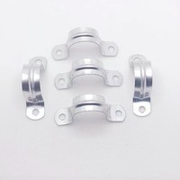 Collier de serrage en acier galvanisé en forme de U, anti-corrosion, colliers pré-saddles, deux trous, accessoires de ventilation d'angle de conduit, hôpital, salle de sport