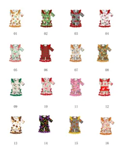 Digital Print Floral Print Bow Tie On Legging clothing packaging clothing tags christmas baby girl milk silk romper