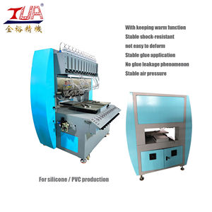 ماكينة تطريز بـ 12 لونًا من مادة الكلوريد متعدد الفينيل من العلامة التجارية Jinyu معدات تصنيع شارات الملابس المطاطية المطرزة بطبعة Tpr والذهب - Product Image 2