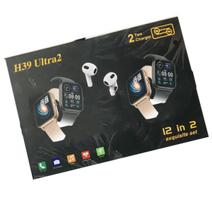 H39ultra2 Serie Smartwatch Sportivo 12-in-<span class=keywords><strong>2</strong></span> per Uomo, Display <span class=keywords><strong>2</strong></span>.3 Pollici, <span class=keywords><strong>2</strong></span> Orologi, Auricolare, <span class=keywords><strong>7</strong></span> Cinturini, Impermeabile IP67, Funzione di Promemoria Chiamate - Product Image 4