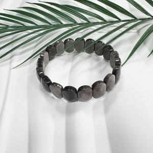 Bracciale con Perle Ovali in Pietra Naturale Realizzato con Vari Cristalli <span class=keywords><strong>di</strong></span> Gemme Come <span class=keywords><strong>Ametista</strong></span> <span class=keywords><strong>e</strong></span> <span class=keywords><strong>Occhio</strong></span> <span class=keywords><strong>di</strong></span> <span class=keywords><strong>Tigre</strong></span> - Product Image 4