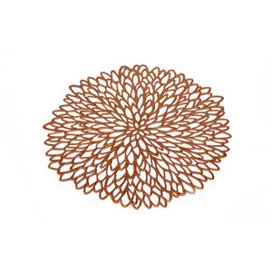 Thiết kế rỗng cảm giác dệt PVC placemat chống trượt không thấm nước bàn tròn Mat với hình dạng không đều - Product Image 3