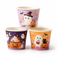 Gobelet à café en papier pour Halloween, prix de gros d'usine, impression personnalisée, gobelet à double paroi
