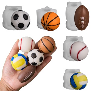 Molde de Silicona para Velas Aromáticas y Jabones Hechos a Mano con Diseño Deportivo de Fútbol, Baloncesto, Béisbol, Voleibol y Rugby de TangChu - Product Image 2