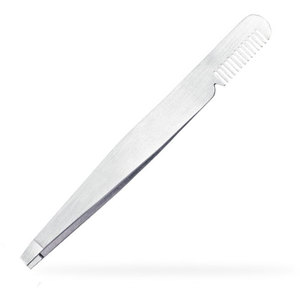 Pinzas Profesionales de Acero Inoxidable de Alta Calidad con Punta Puntiaguda para Cejas, Juego de 2 Pinzas con Diseño Inclinado y Brillantes - Product Image 1