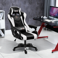 Vente en gros de chaise d'ordinateur réglable inclinable à 135 degrés chaise pivotante de style course de joueur avec matériau en cuir synthétique