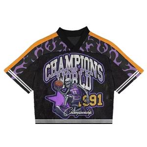 <span class=keywords><strong>Felpa</strong></span> Casual da <span class=keywords><strong>Uomo</strong></span> con Scollo <span class=keywords><strong>a</strong></span> V, Manica Corta, in Fibra di Poliestere, Asciugatura Rapida, Stampa Digitale 3D <span class=keywords><strong>a</strong></span> Sublimazione - Product Image 1