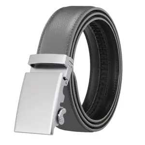 LQbelt New Silver Buckle Belt Male Automatic Buckle Belts For Men Genuine Leather business belt factory