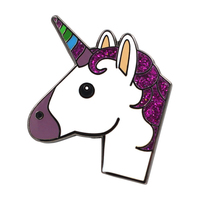 Insignes en métal personnalisés du fabricant chinois épinglette personnalisée arc-en-ciel licorne émail épingle à paillettes