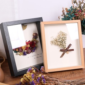 Support de table A4 A3 blanc 3d creux profond Art cadre <span class=keywords><strong>photo</strong></span> boîte fleurs séchées feuilles spécimen bois MDF ombre <span class=keywords><strong>photo</strong></span> - Product Image 1